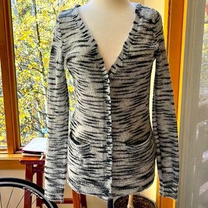 Free people tiger stripe mohair sweater cardigan